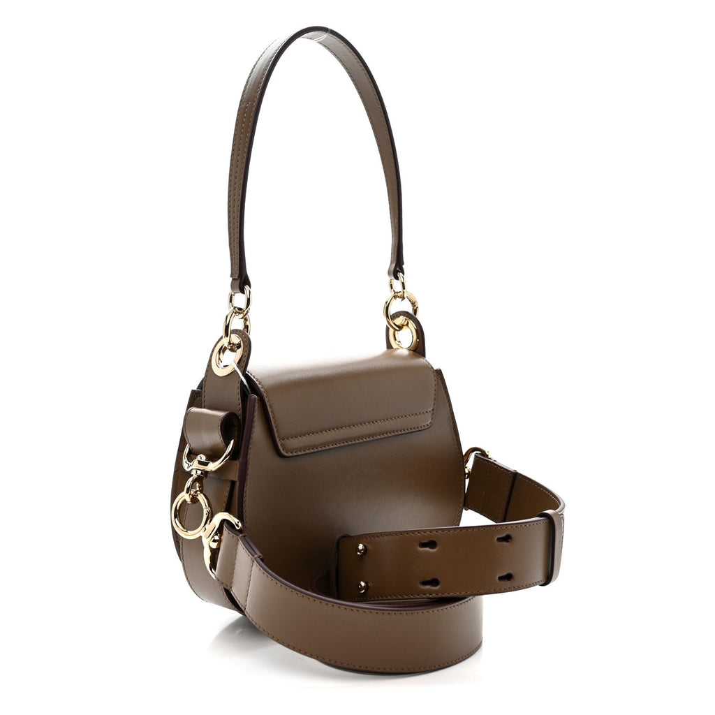 Calfskin Small Tess Bag Dark Nut