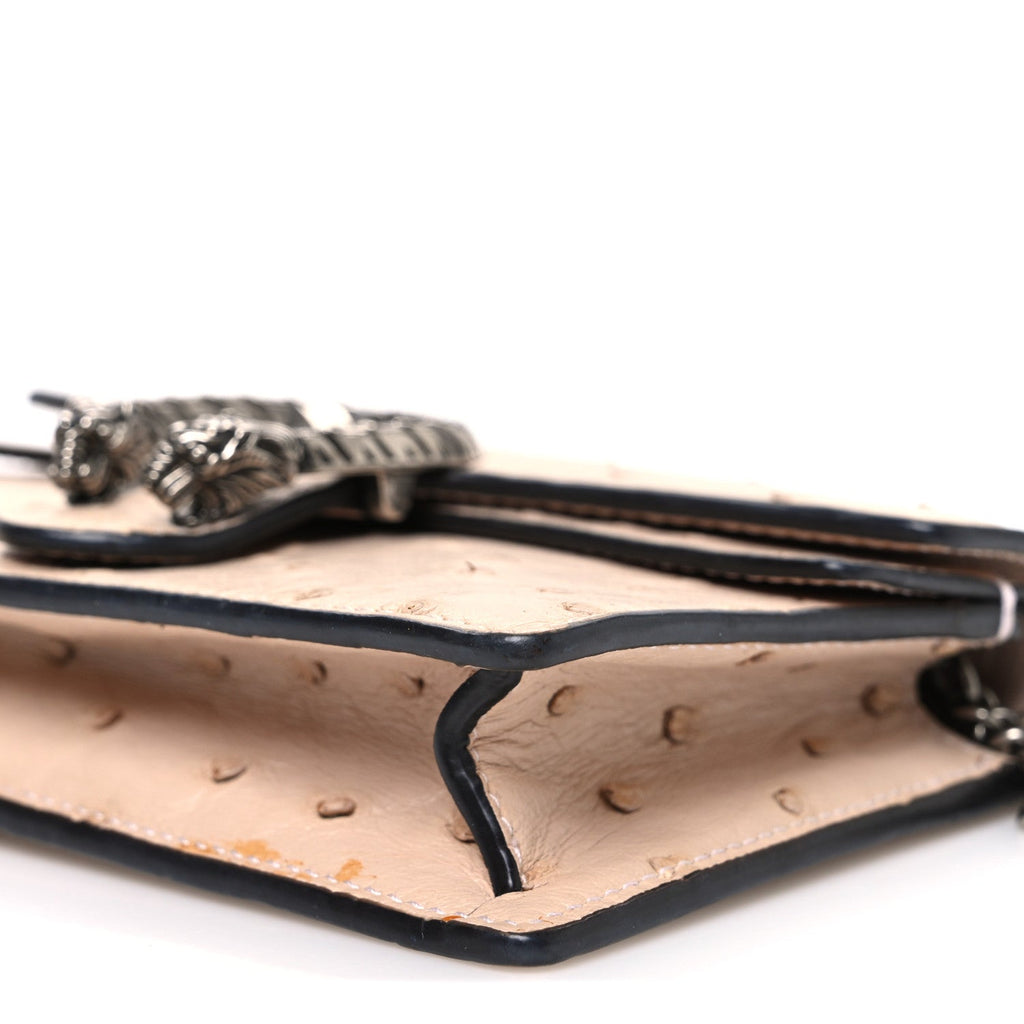Ostrich Super Mini Dionysus Shoulder Bag Pink
