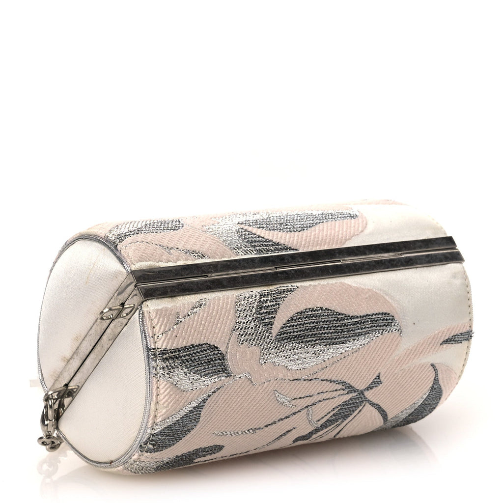 Jacquard Embroidered Skull Clutch Multicolor