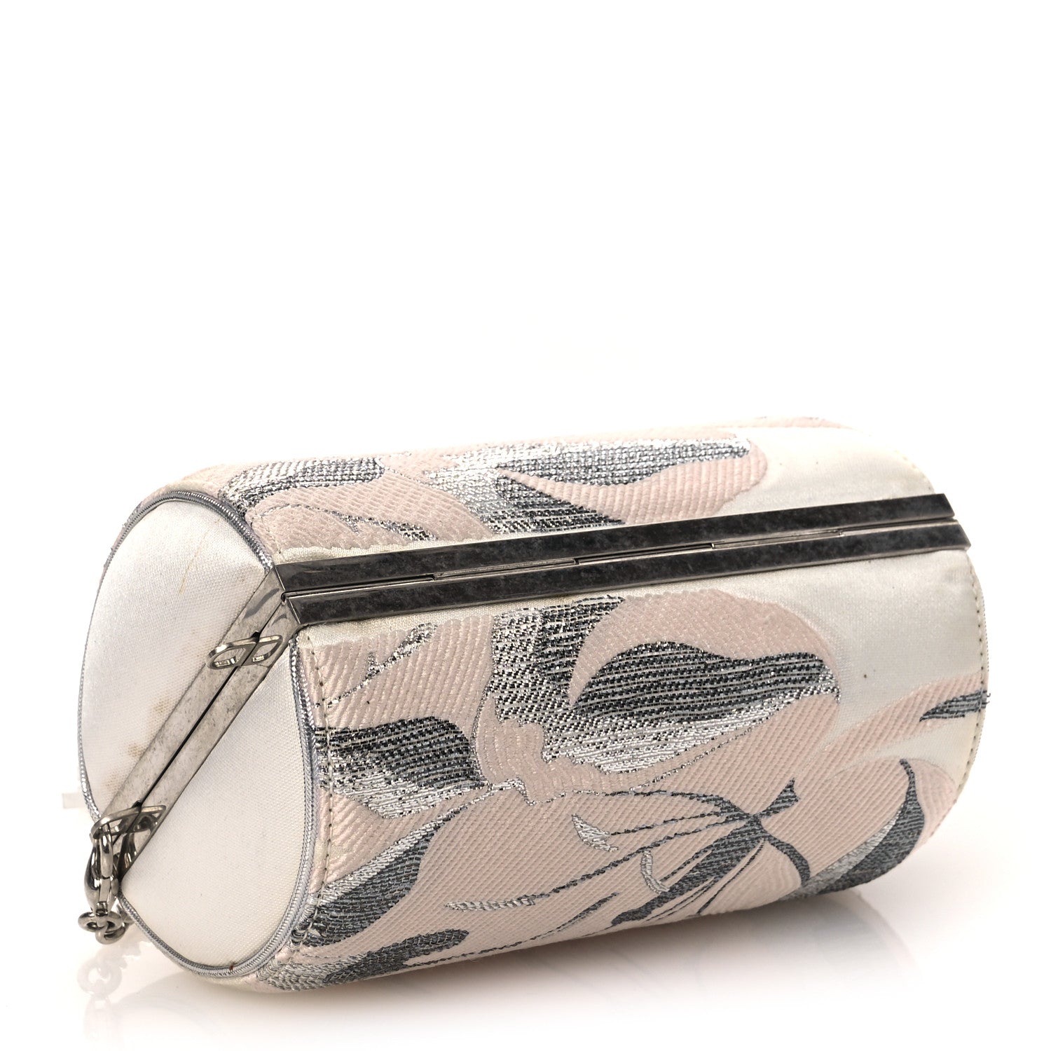 Jacquard Embroidered Skull Clutch Multicolor