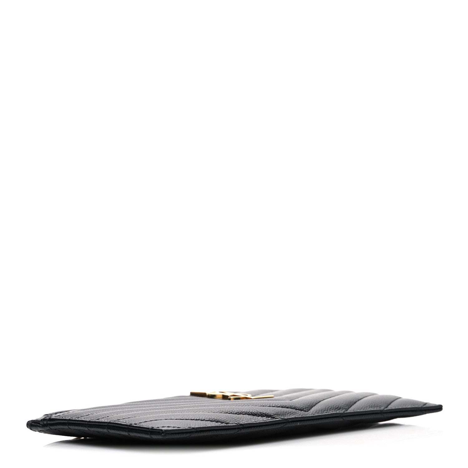 Grain De Poudre Chevron Monogram Bill Pouch Black