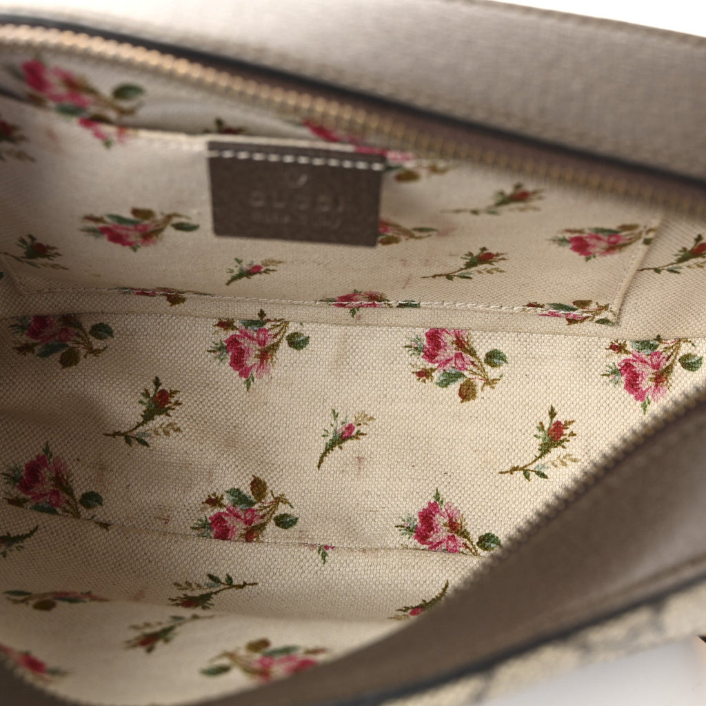 GG Supreme Monogram Web Neo Vintage Shoulder Bag Beige New Acero Crop