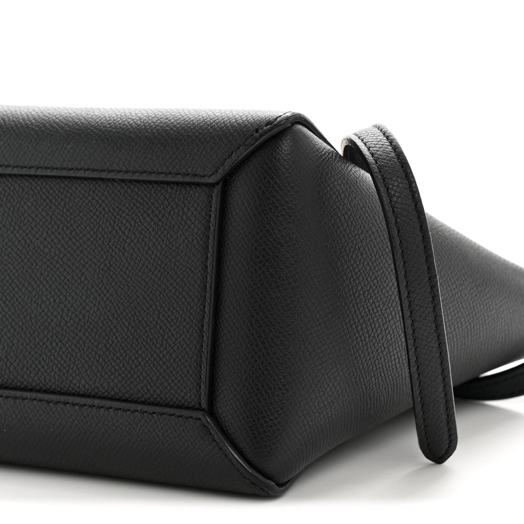 Grained Calfskin Nano Belt Bag Black
