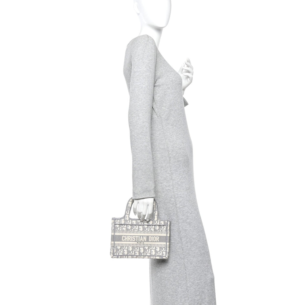 Oblique Mini Book Tote Grey Multicolor