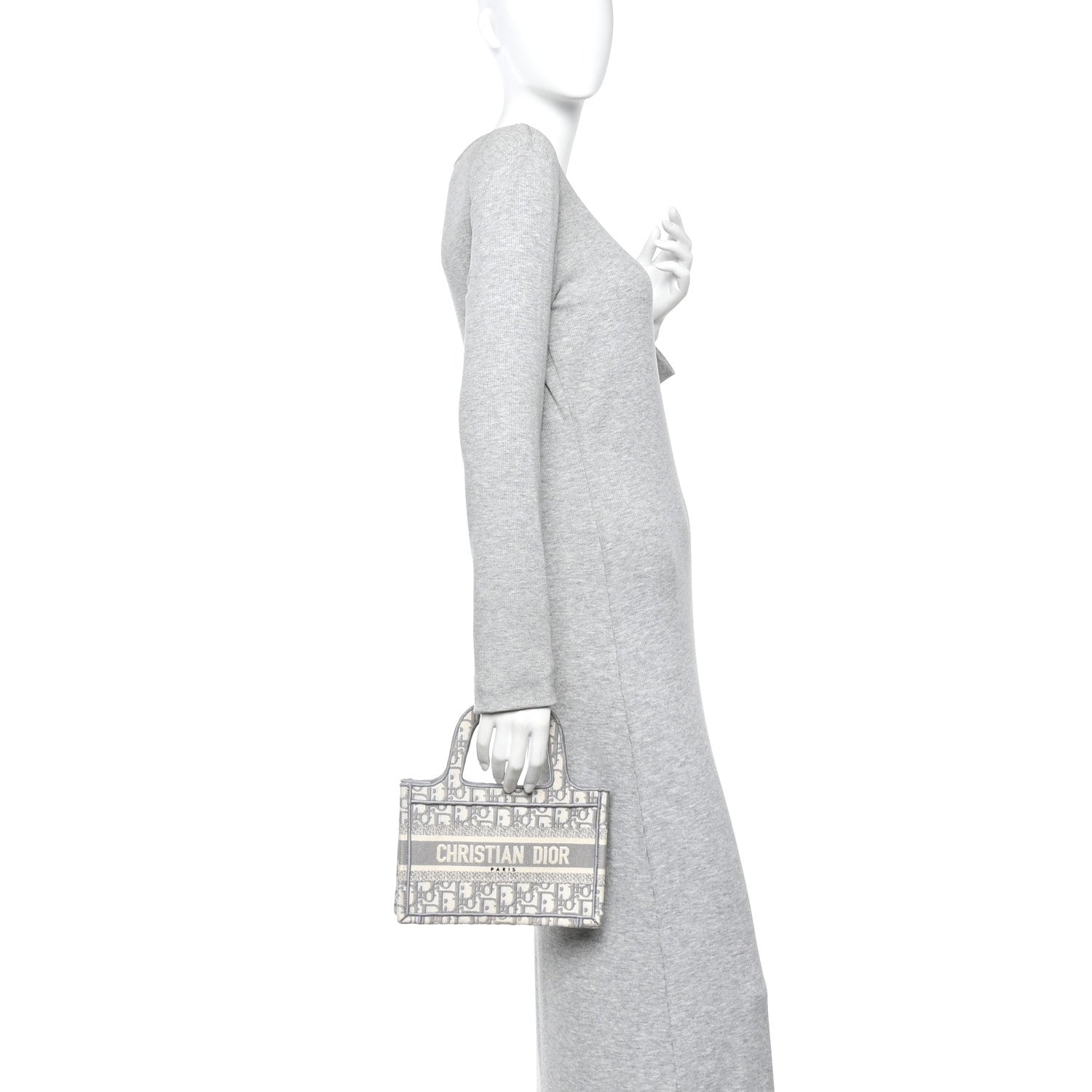 Oblique Mini Book Tote Grey Multicolor