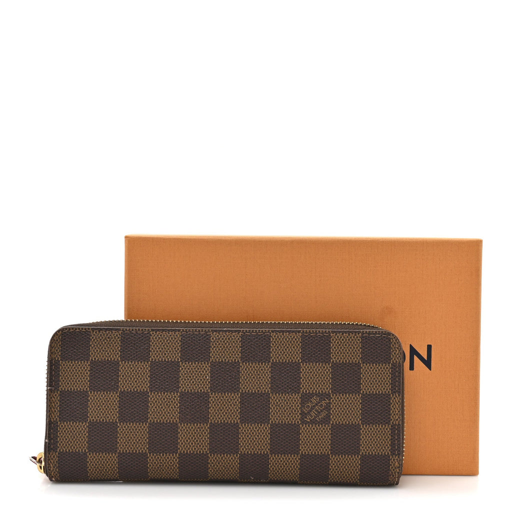 Damier Ebene Clemence Wallet Cherry