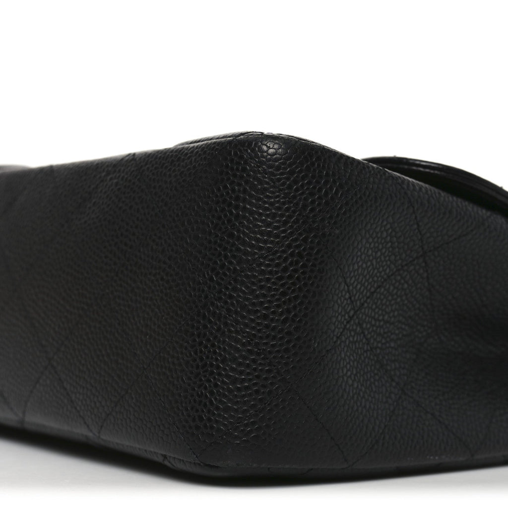 Caviar Quilted Jumbo Single Flap Black