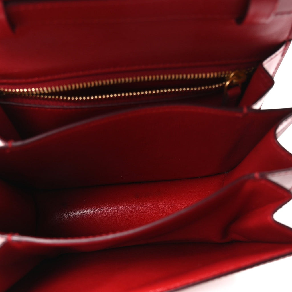 Box Calfskin Small Classic Box Flap Bag Red
