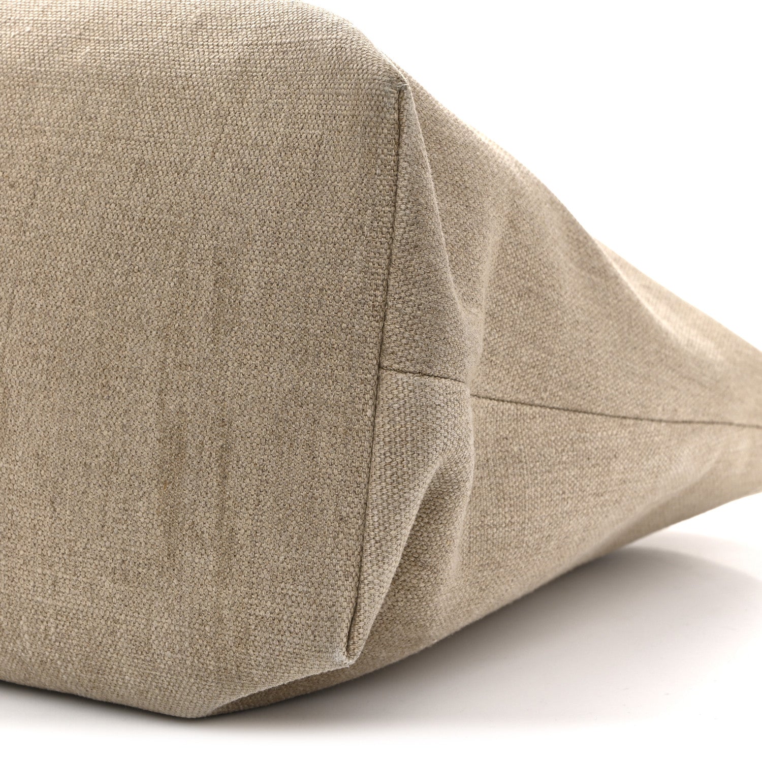Canvas Calfskin Paris Horizontal Cabas Tan