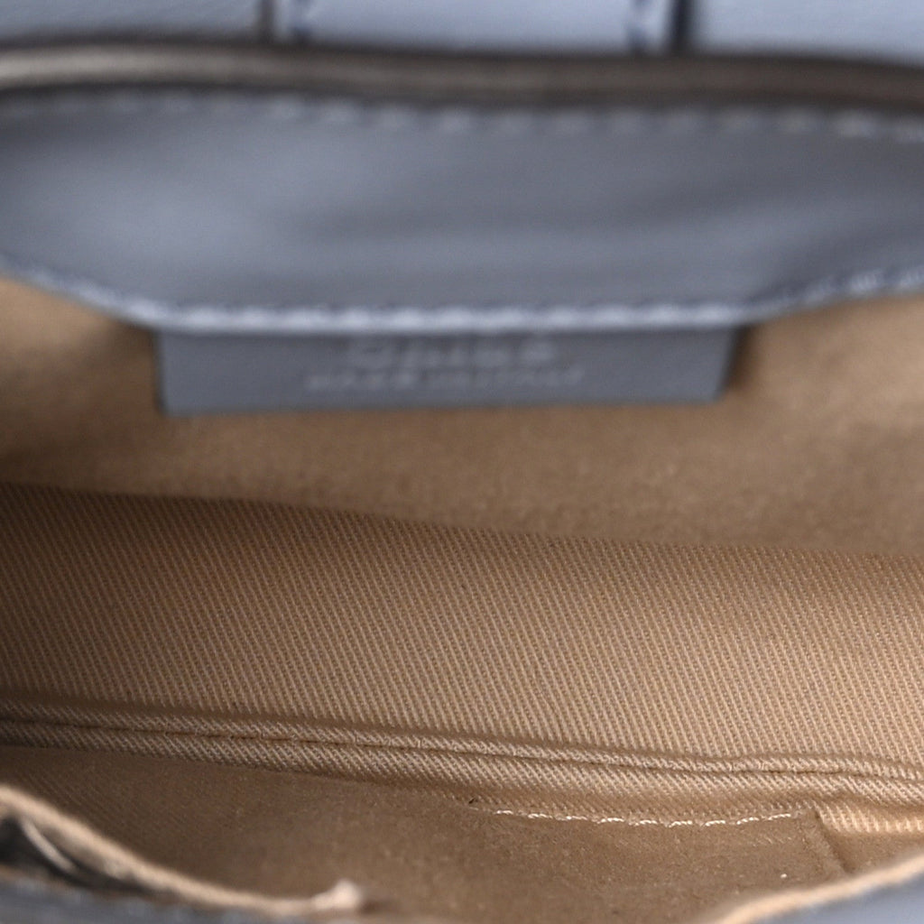 Suede Calfskin Mini Faye Backpack Cloudy Blue