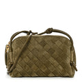 Suede Intrecciato Concert Pouch Cypress
