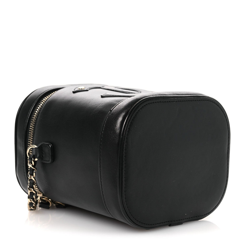 Lambskin Timeless Vanity Cosmetic Case Black