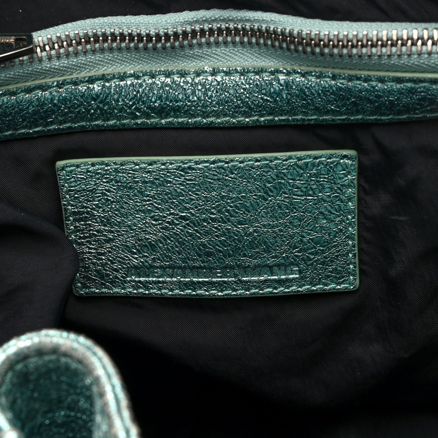 Metallic Calfskin Marti Backpack Bag Light Blue Rhodium Hardware