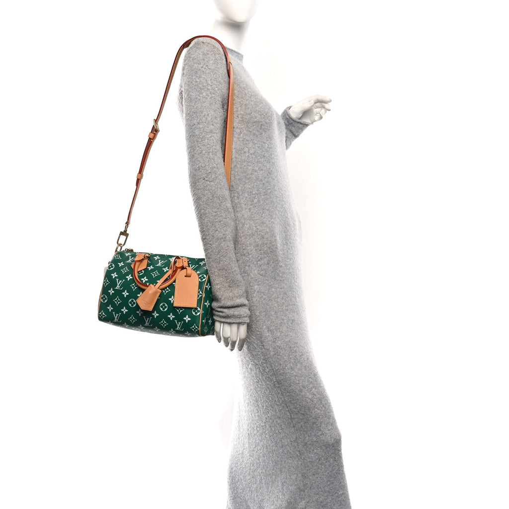 Calfskin Monogram Speedy P9 Bandouliere 25 Green