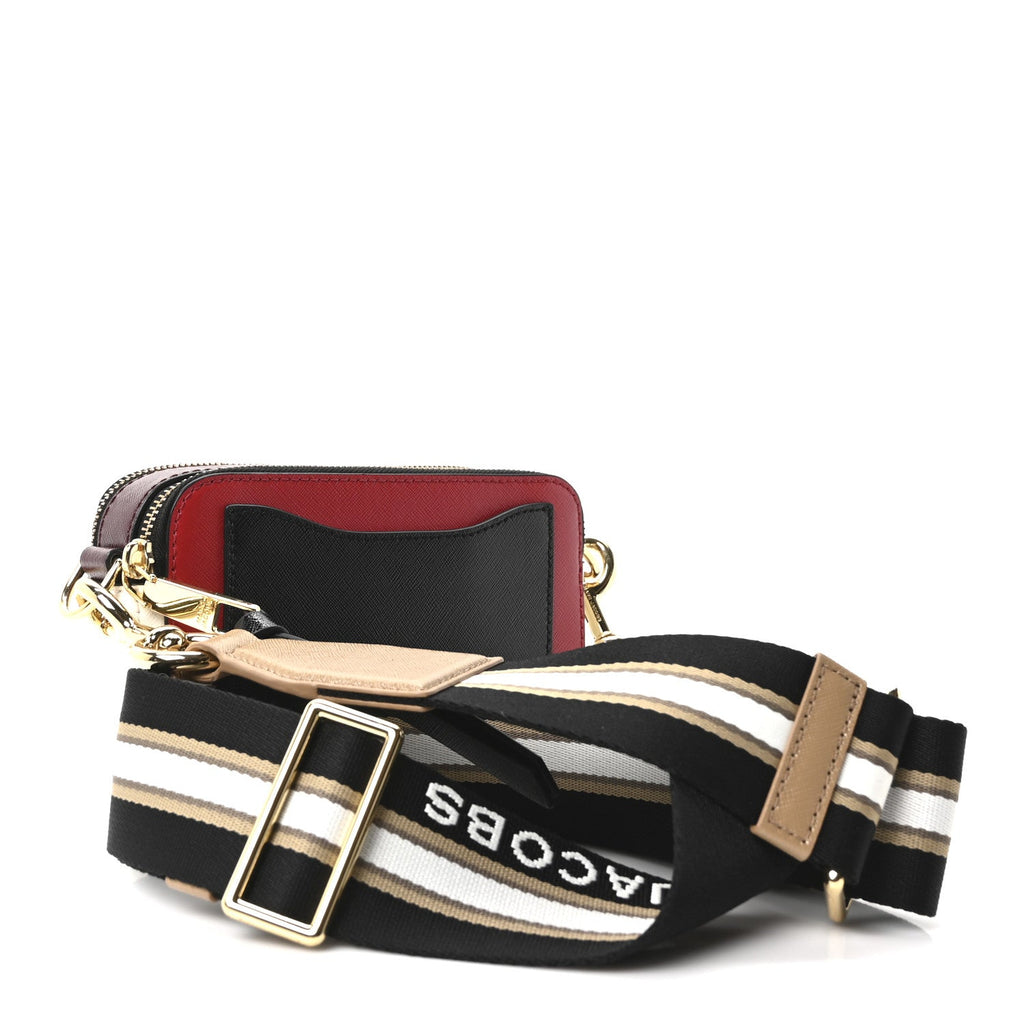Saffiano Small Snapshot Camera Bag Red Multicolor