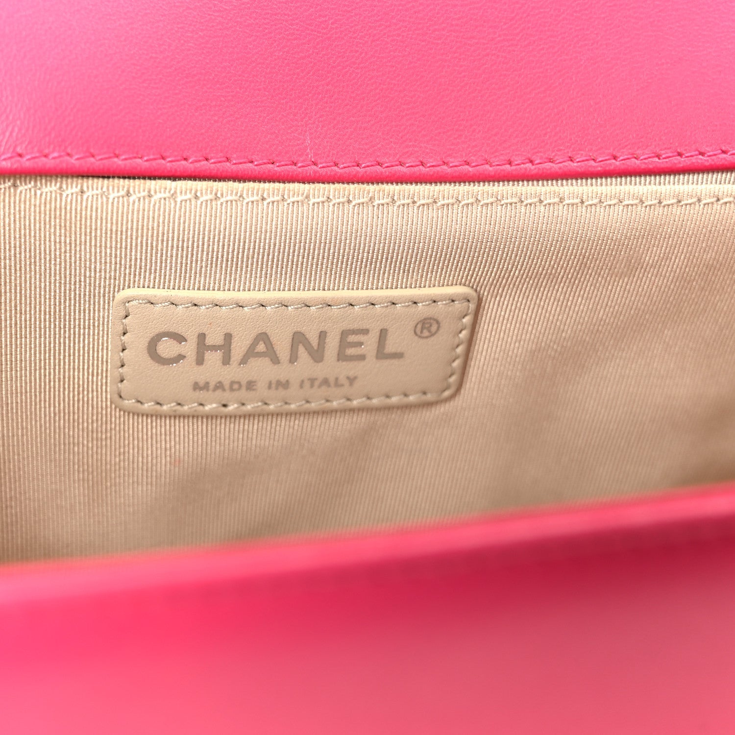 Lambskin Quilted Medium Boy Flap Dark Pink