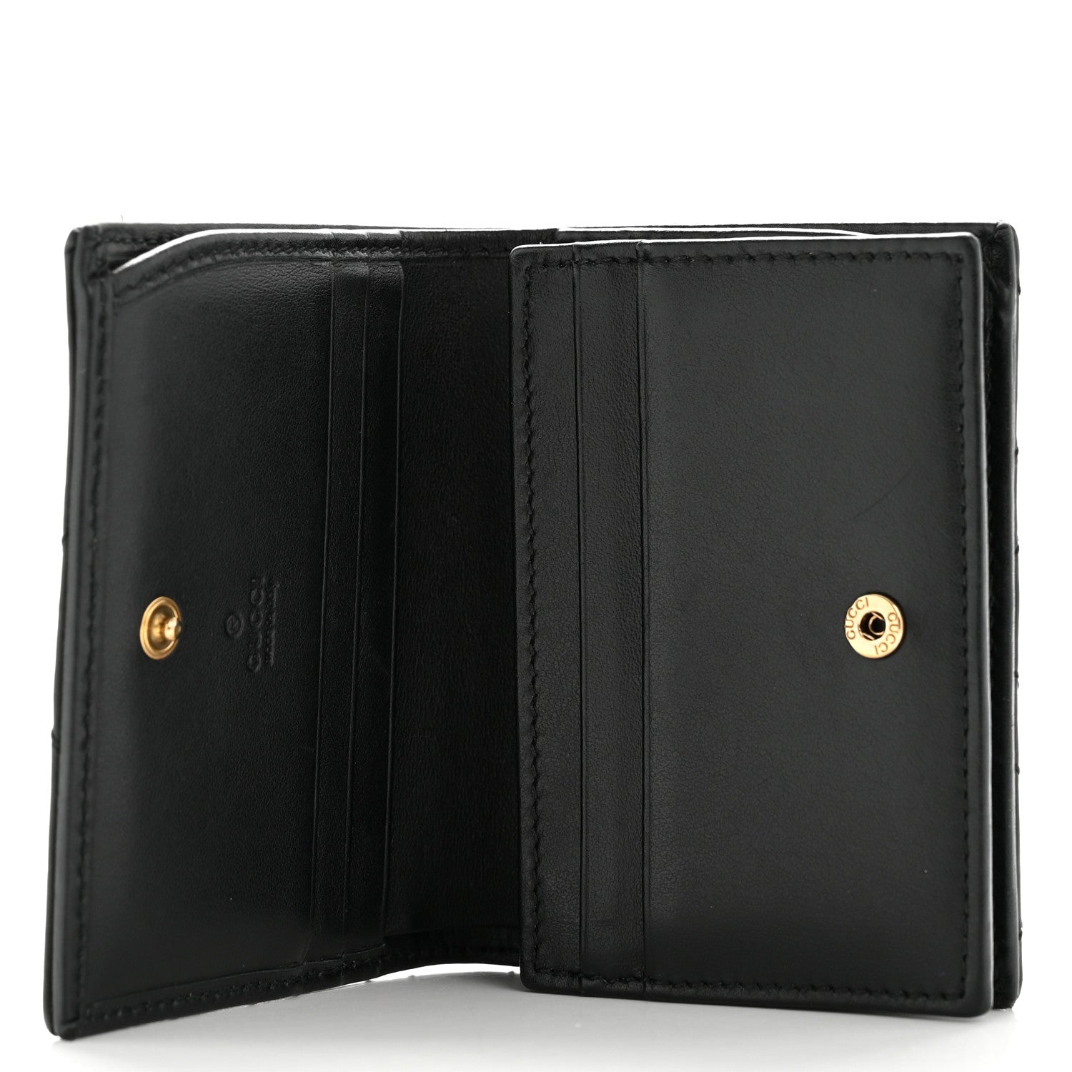 Calfskin Matelasse GG Marmont  Case Wallet Black