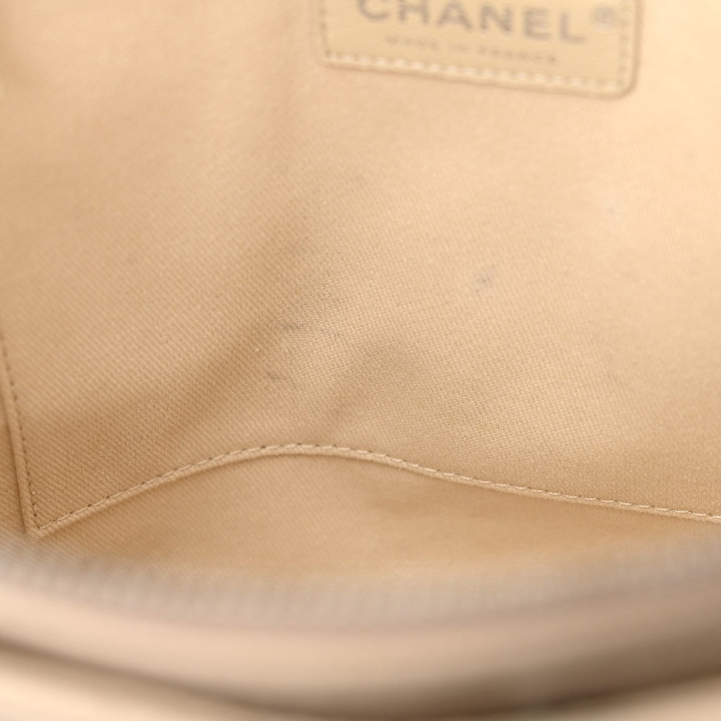 Grained Vegetal Calfskin Small Urban Shopping Tote Beige