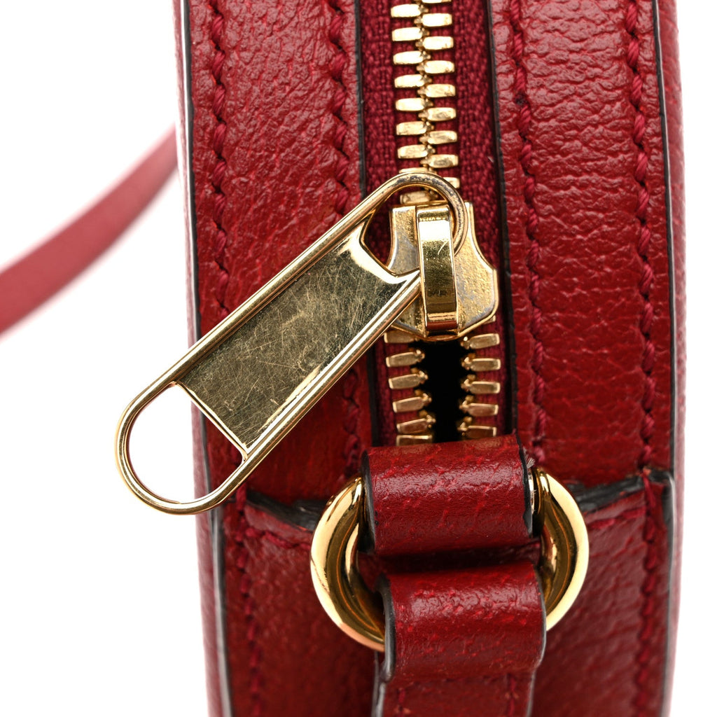 X DORAEMON Mini Vintage GG Supreme Monogram Mini Round Shoulder Bag Beige Cherry Red