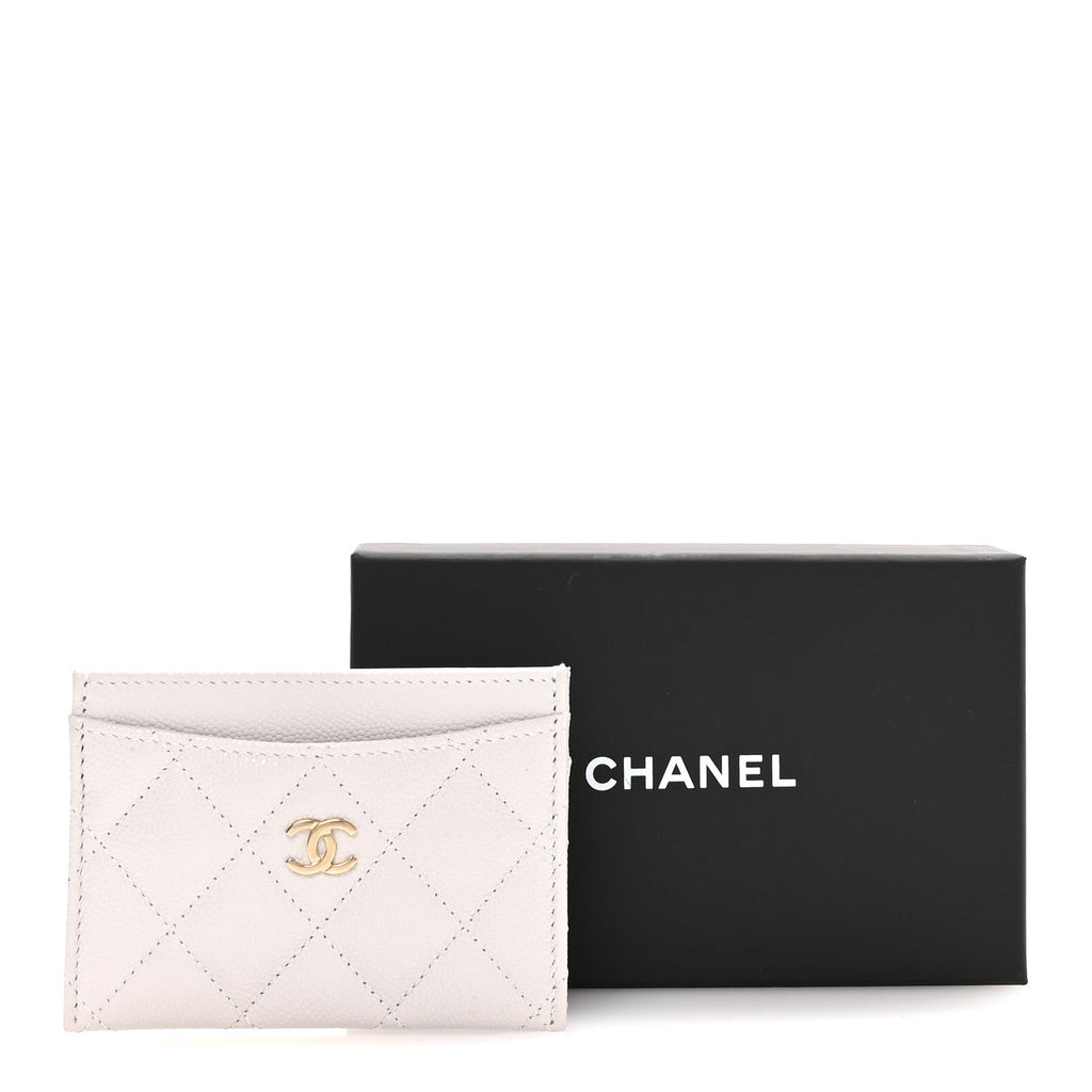Caviar Quilted  Holder Light Grey