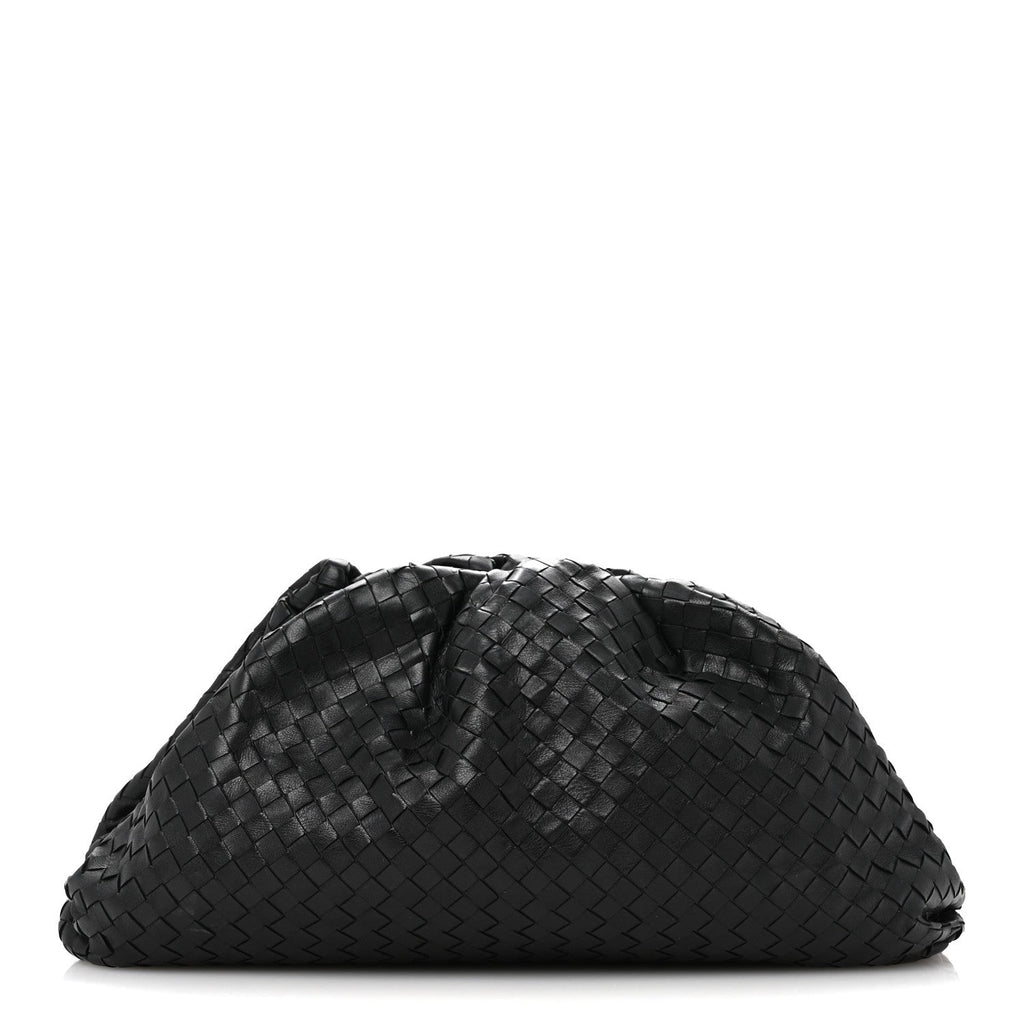 Nappa Maxi Intreccio The Pouch Oversized Clutch Black