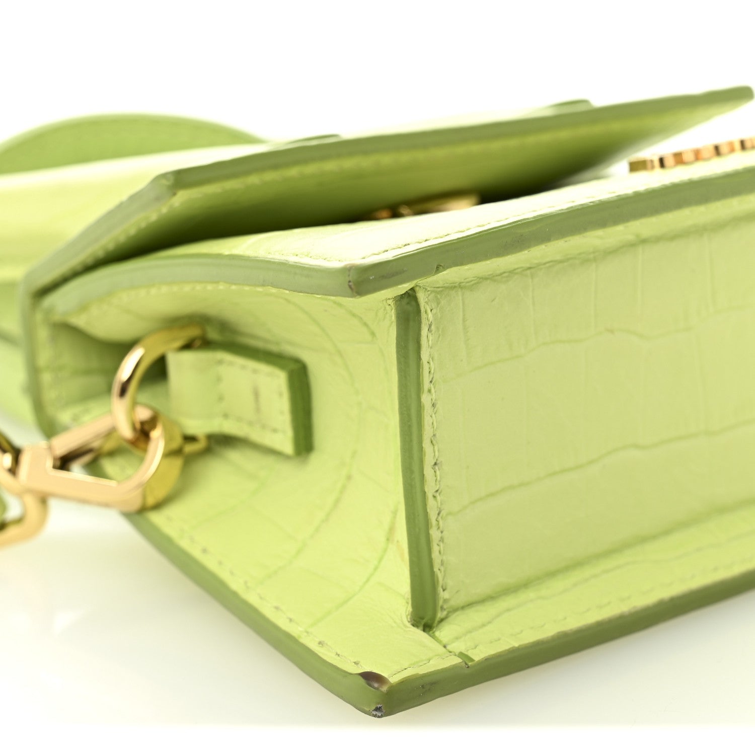 Calfskin Crocodile Embossed Le Chiquito Light Green