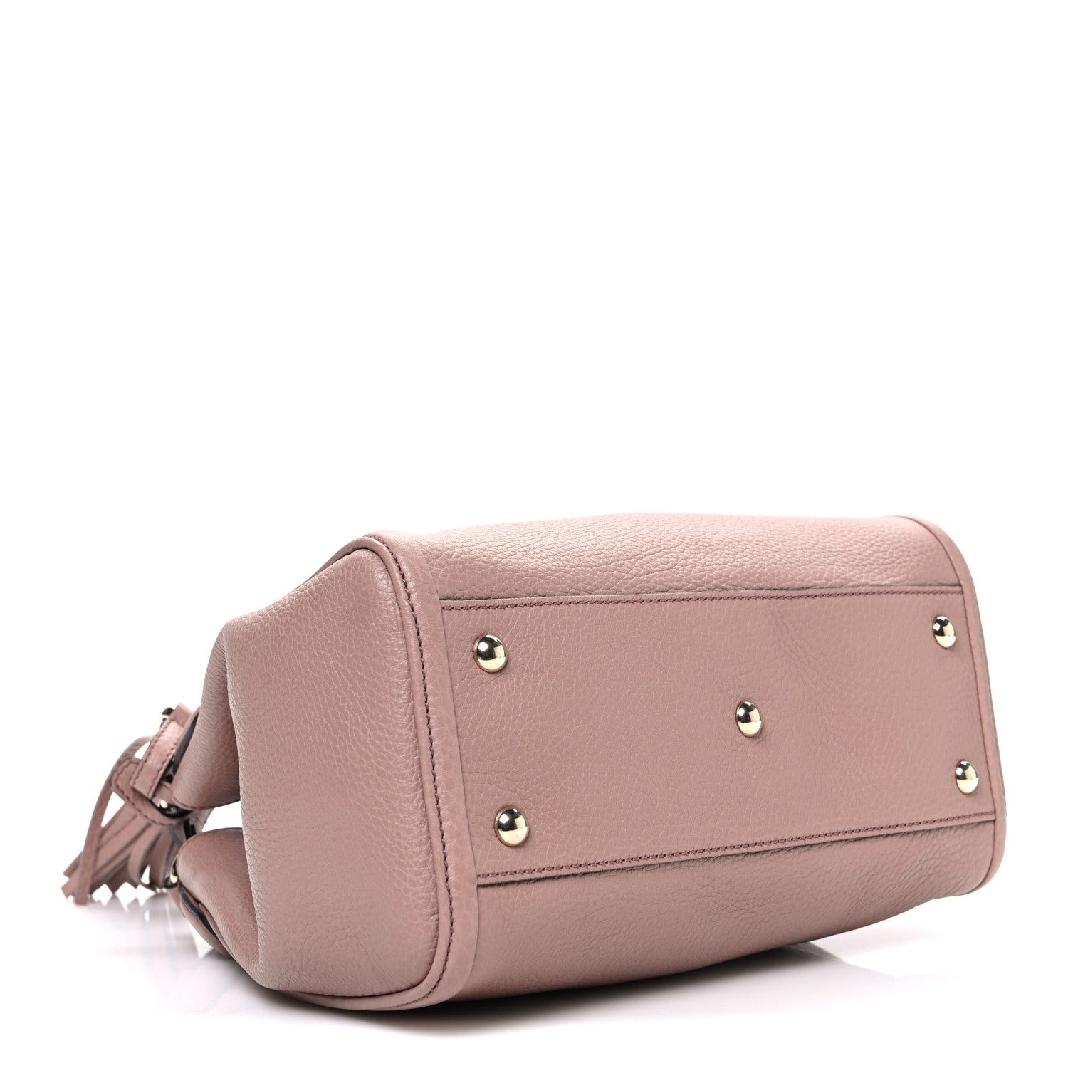 Pebbled Calfskin Small Soho Shoulder Bag Light Pink