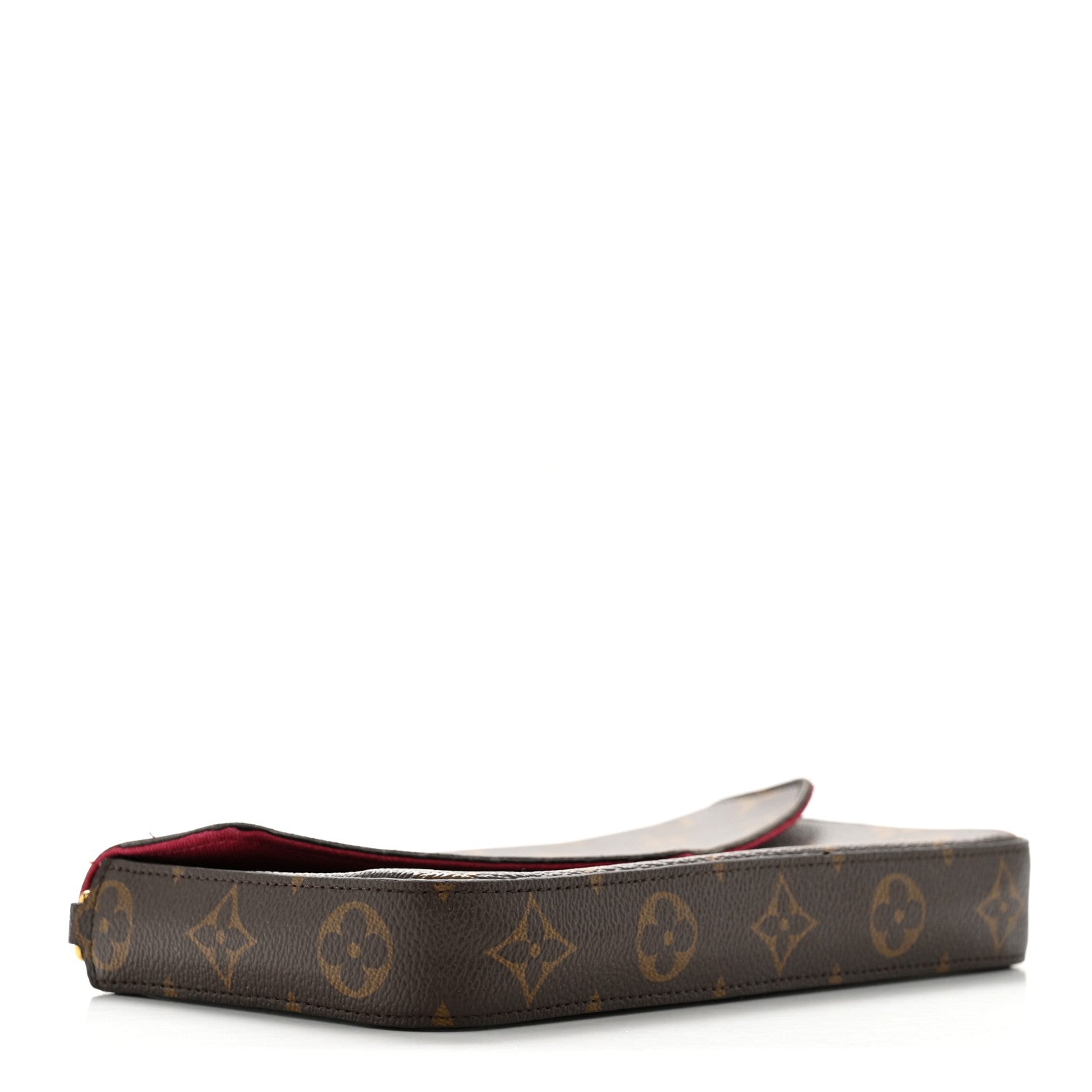 Monogram Pochette Felicie Chain Wallet Fuchsia