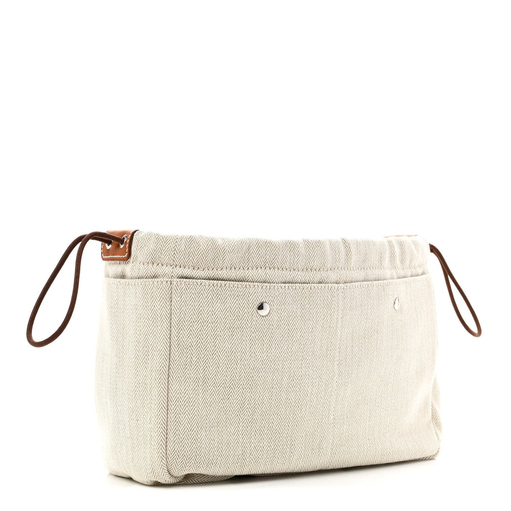 Canvas Barenia Fourbi 25 MM Pouch Naturel Fauve