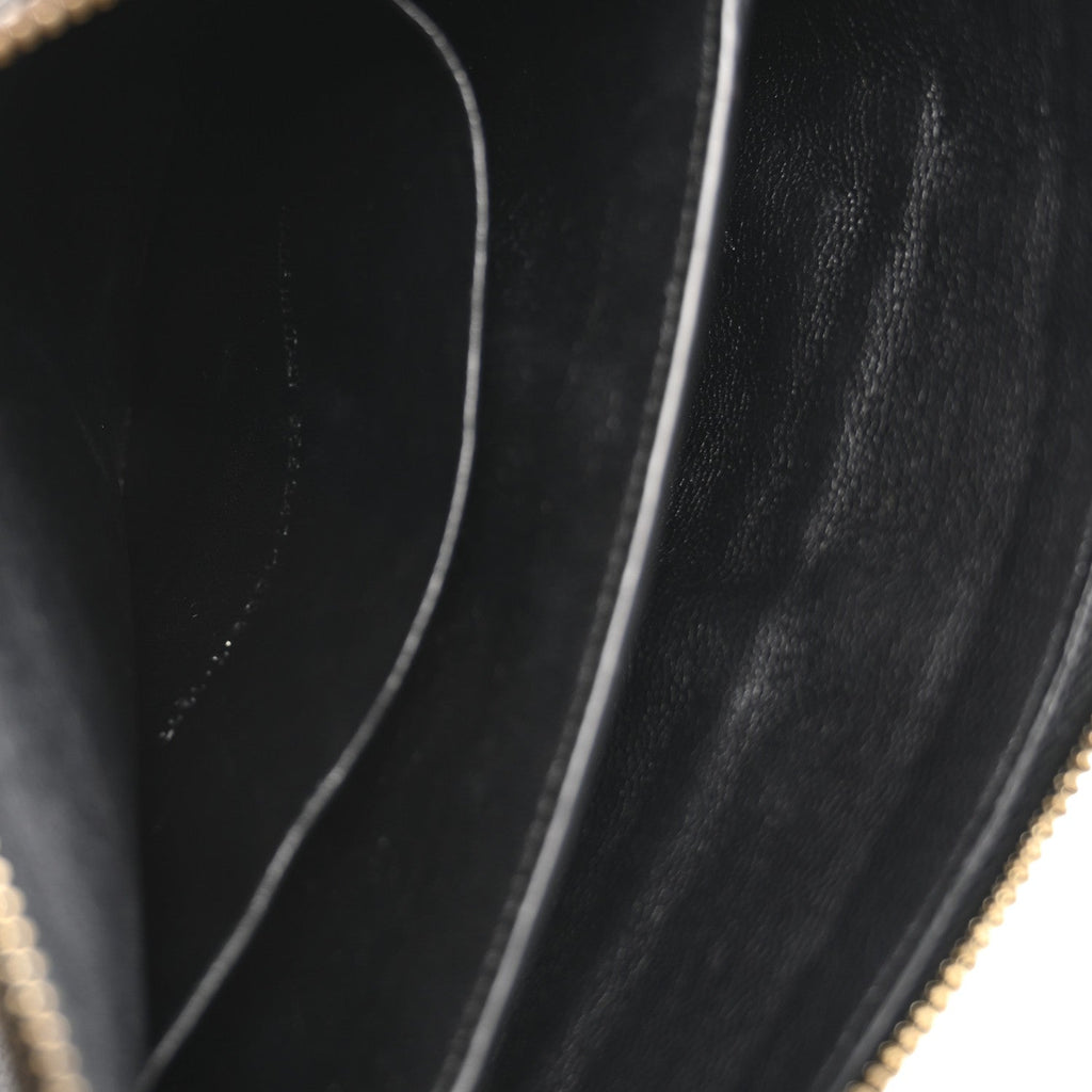 Grained Calfskin Neo Classic Gold Hardware Multipouch Black