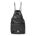 Lambskin Quilted Large In Seoul Backpack Black