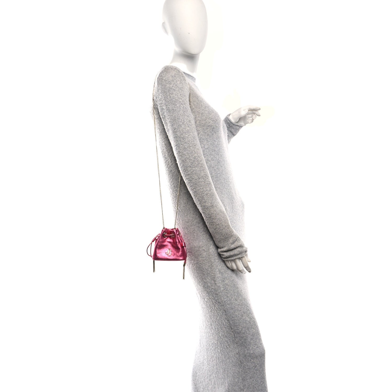Metallic Nappa Mini Marcheline Shoulder Bag Peony