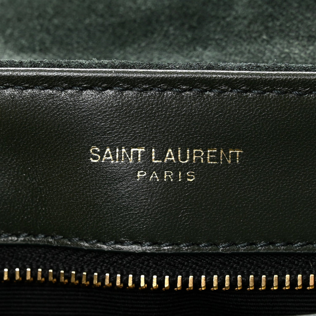 Suede Y Quilted Monogram Toy Loulou Crossbody Bag Dark Forest