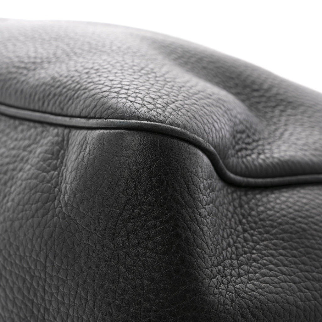 Pebbled Calfskin Medium Soho Bowler Black