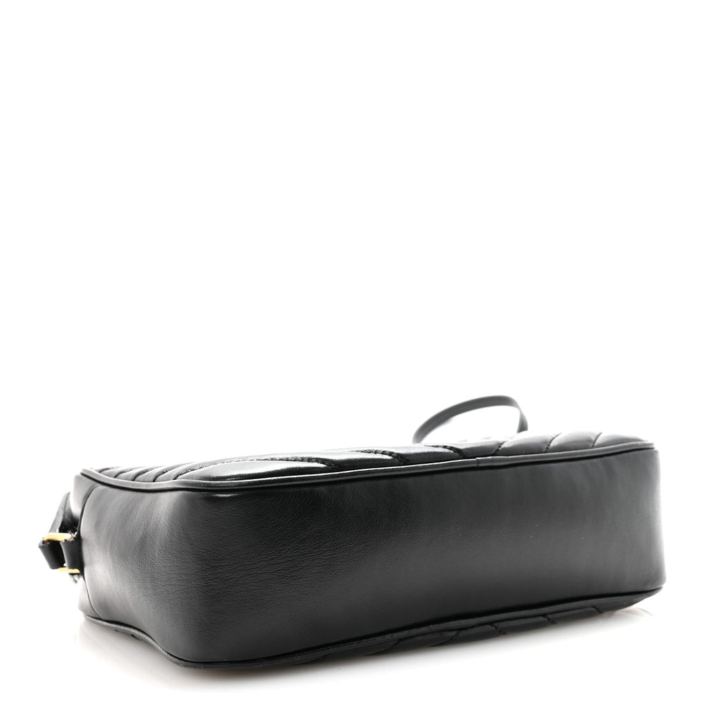 Calfskin Matelasse Monogram Lou Camera Bag Black