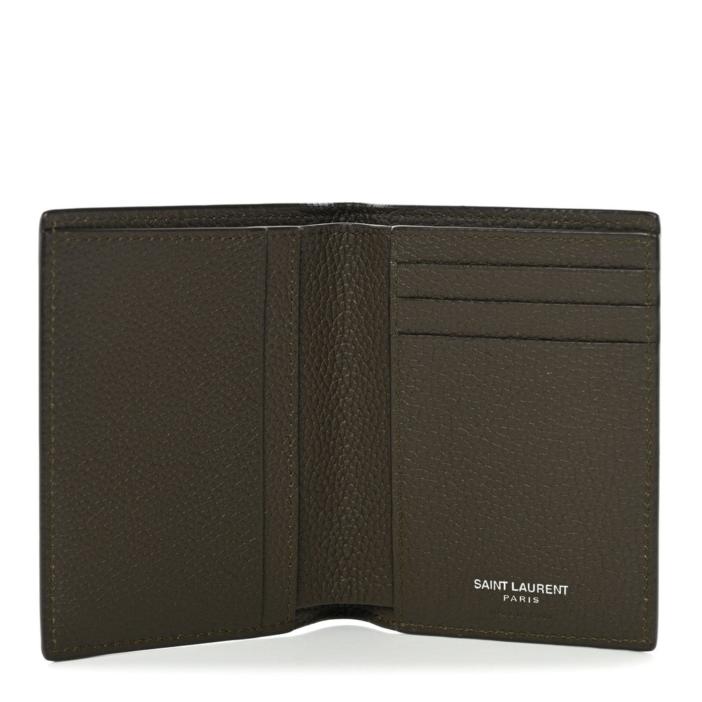 Calfskin Techno Credit  Wallet Dark Khaki