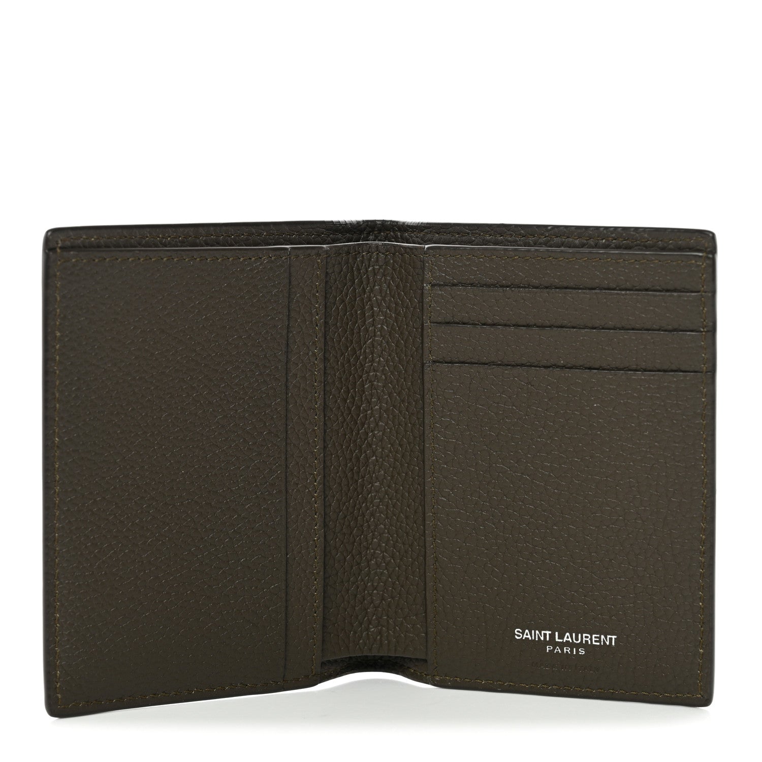 Calfskin Techno Credit  Wallet Dark Khaki