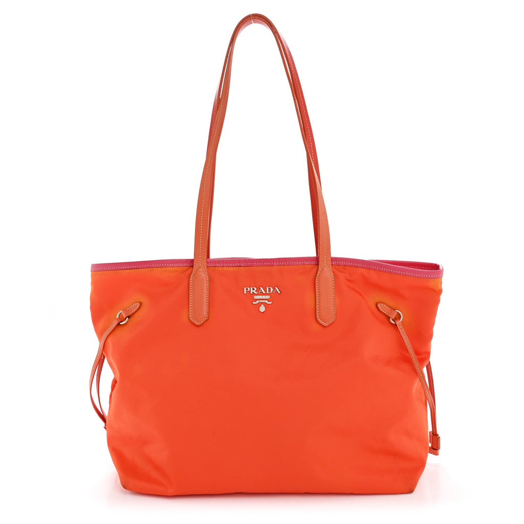 Tessuto Nylon Saffiano Tote Papaya Ibisco