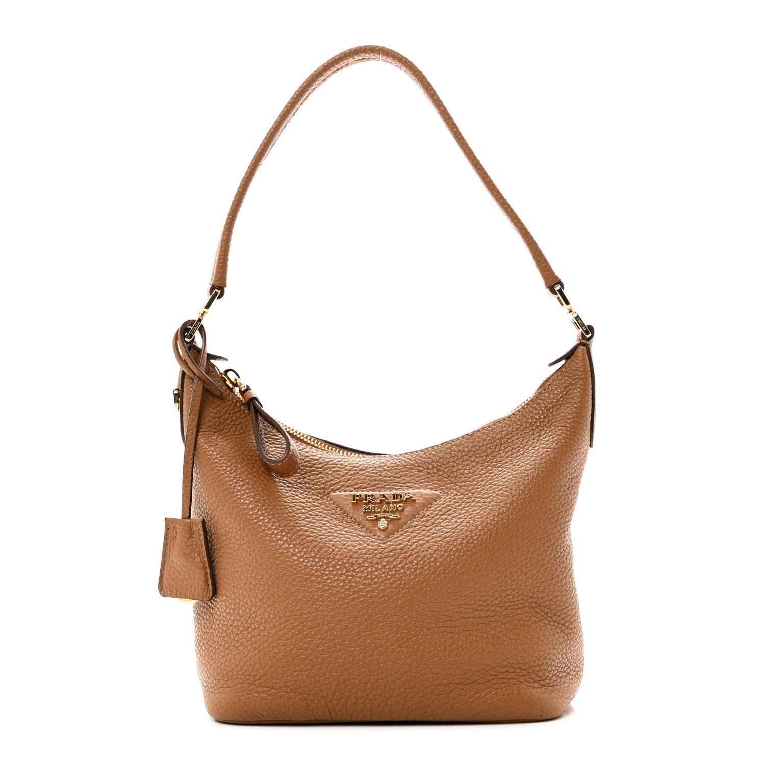 Vitello Daino Soft Mini Shoulder Bag Caramel