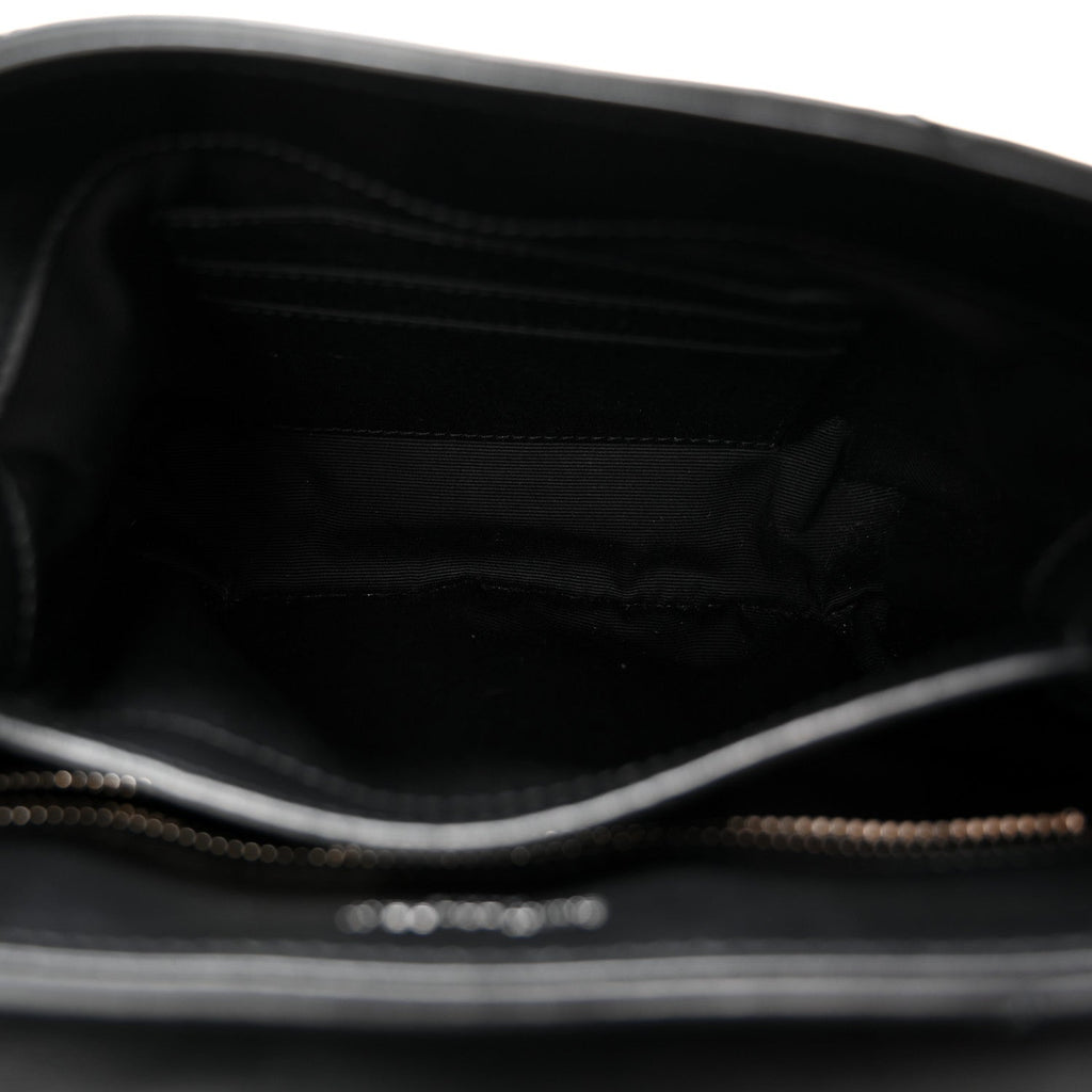 Calfskin Y Quilted Monogram Toy Loulou Crossbody Bag Black