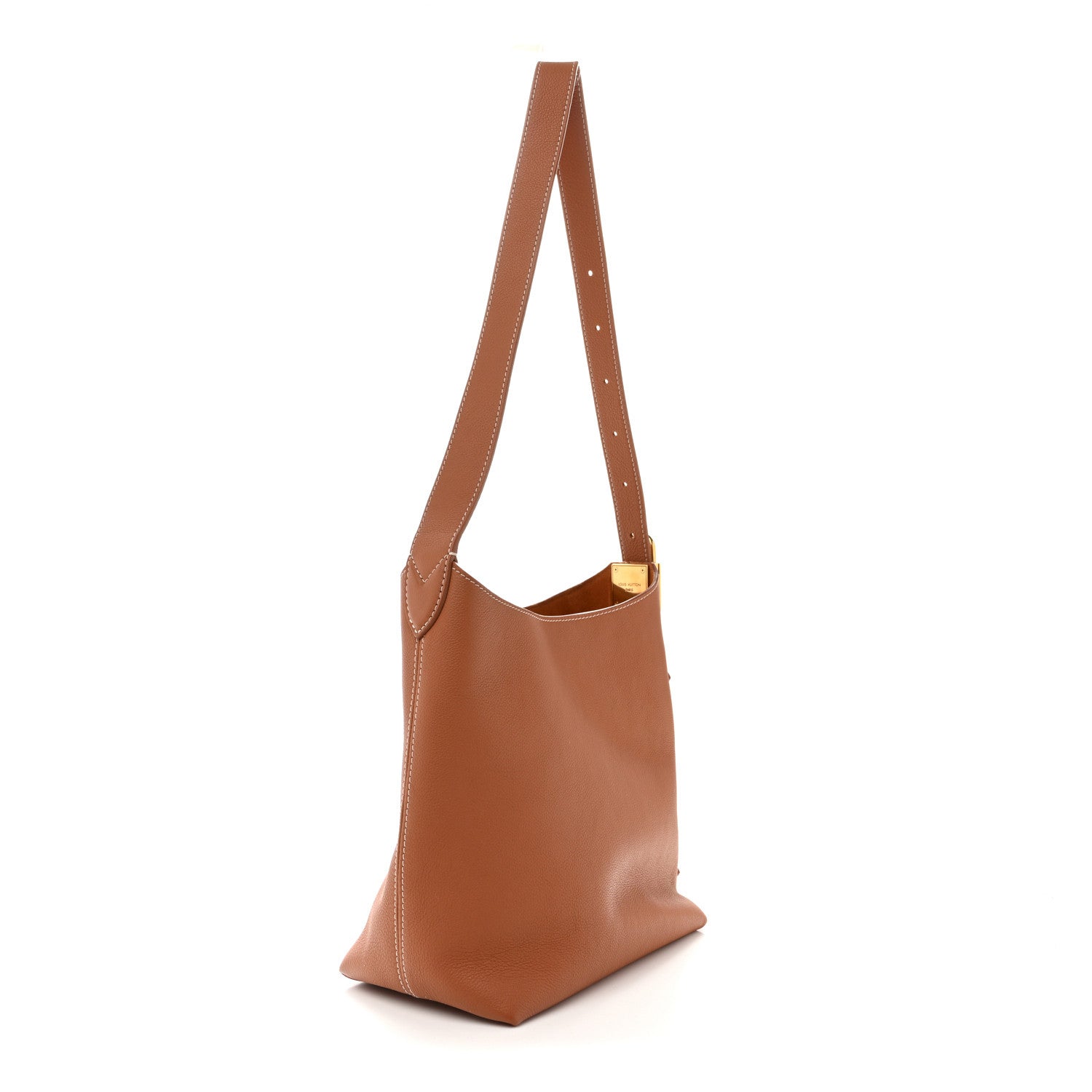 Grained Calfskin Low Key Hobo PM Cognac