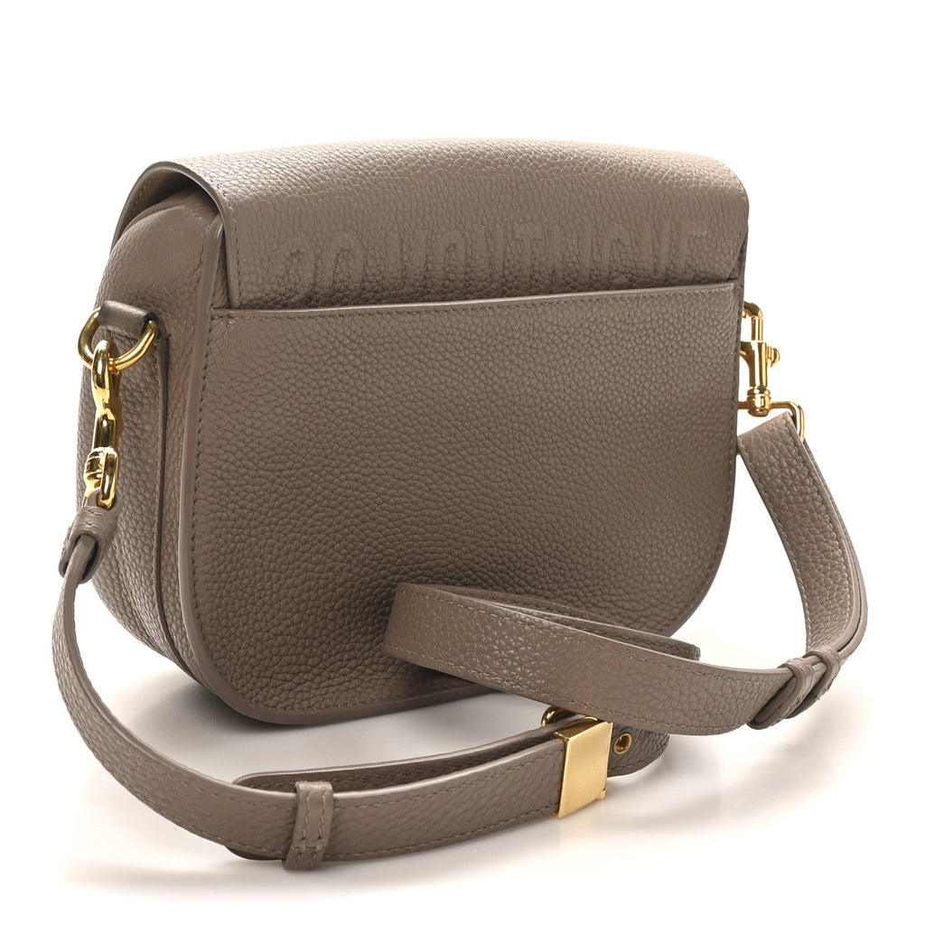 Grained Calfskin Medium Bobby Flap Warm Taupe