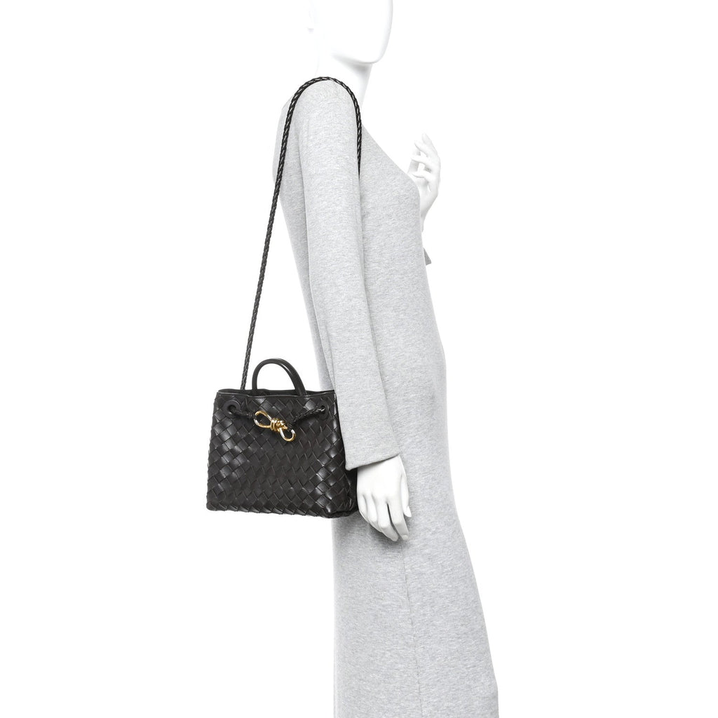 Nappa Intrecciato Small Andiamo Shoulder Bag Fondant