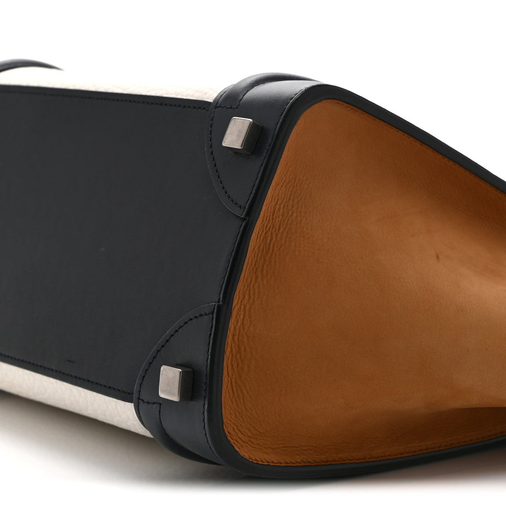 Baby Grained Calfskin Nubuck Micro Tri-Color Luggage White