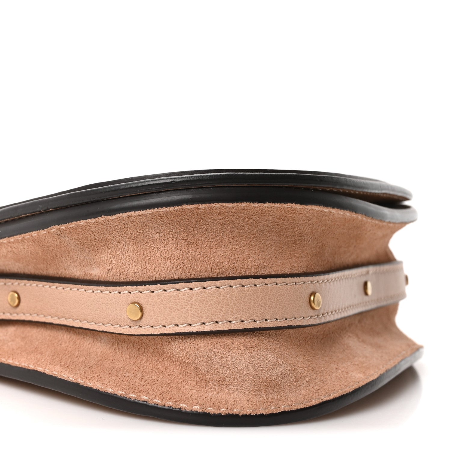 Calfskin Suede Small Nile Bracelet Bag Biscotti Beige