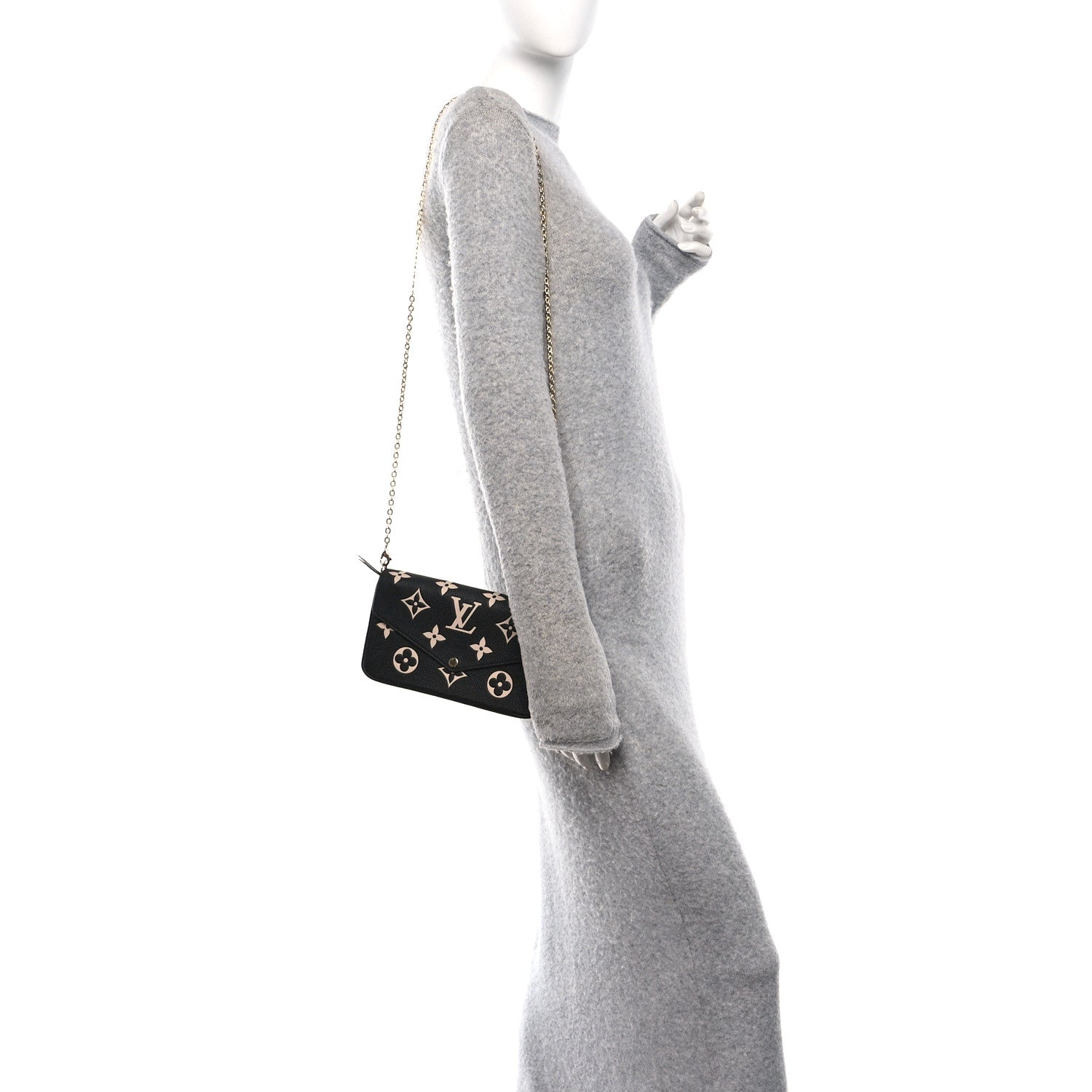 Empreinte Monogram Giant Felicie Pochette Black Beige