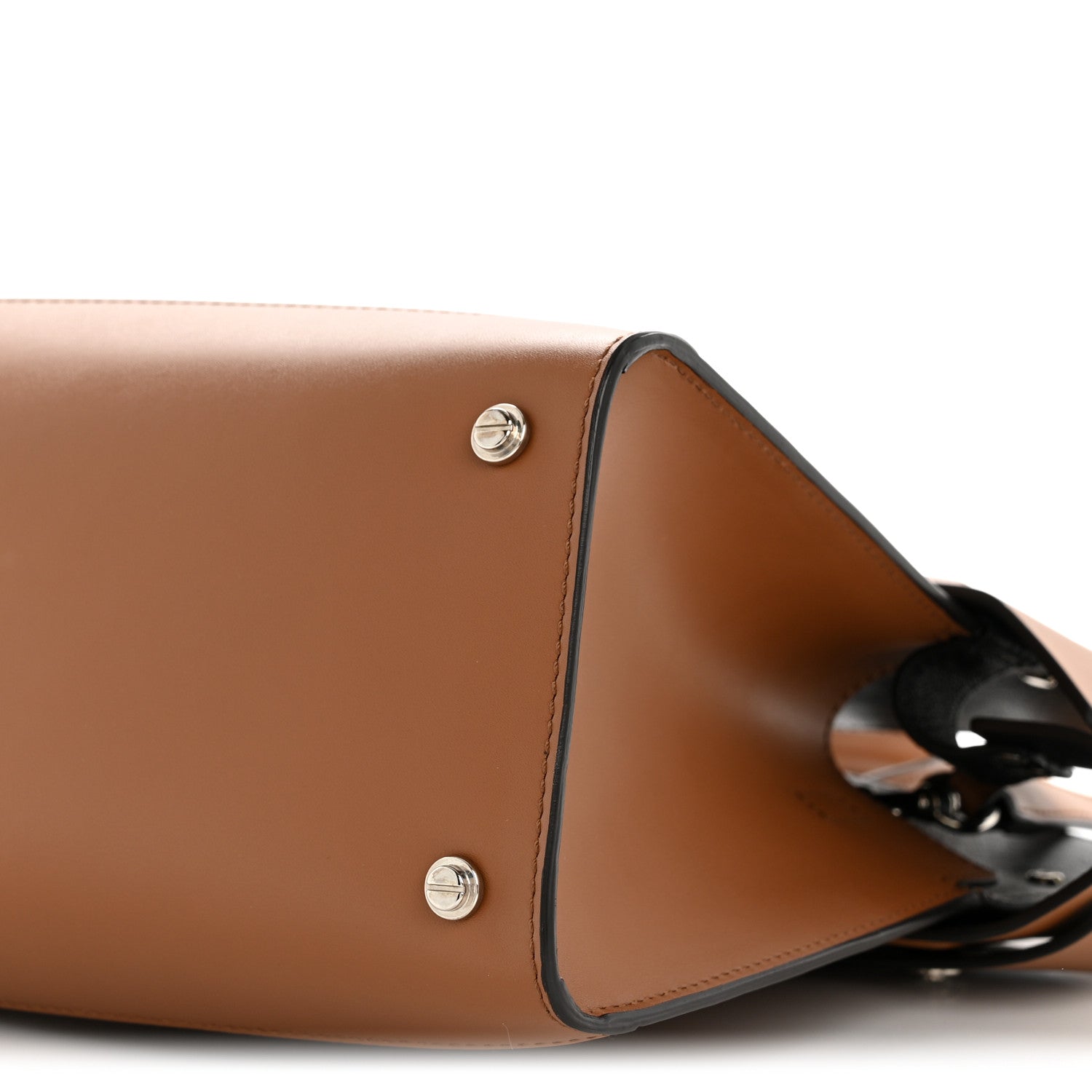 Smooth Calfskin Small Horizon Satchel Caramel