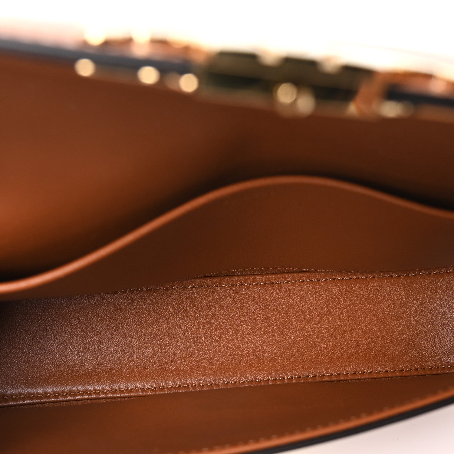 Natural Calfskin Triomphe Shoulder Bag Tan