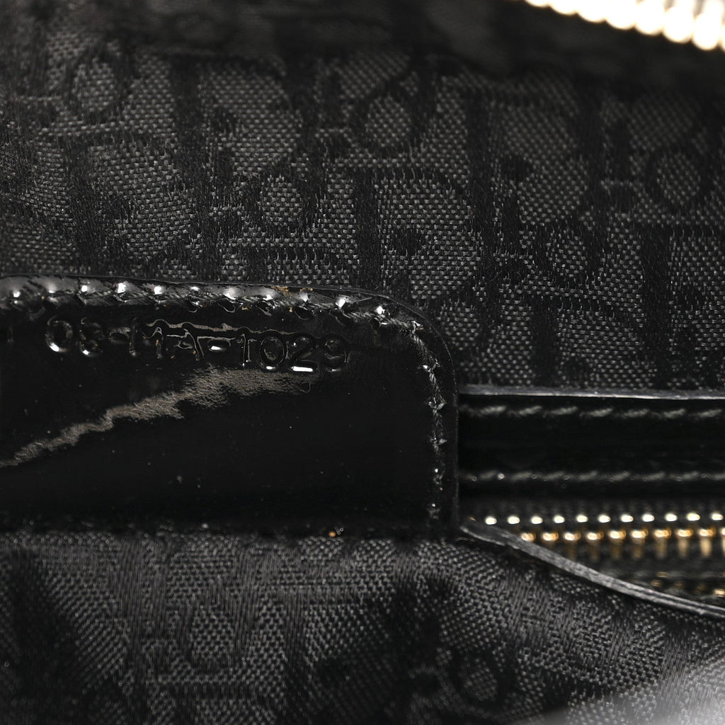 Patent Cannage Large Lady Dior Black
