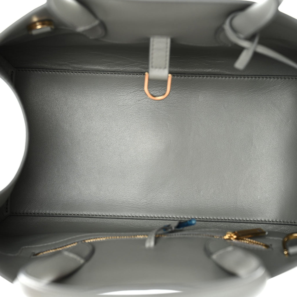 Calfskin Small Hug Bag Ash Grey